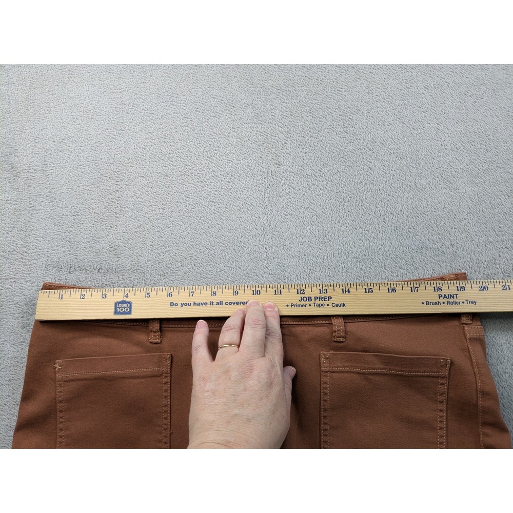 Pilcro Anthropologie Brown Flare Patch Pocket Jeans Plus Size 16W Boho Retro - Picture 5 of 11